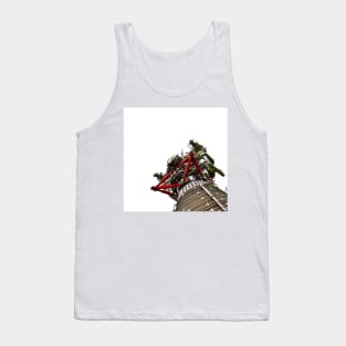 astro city in rocket launching collage art wallpaper Tank Top